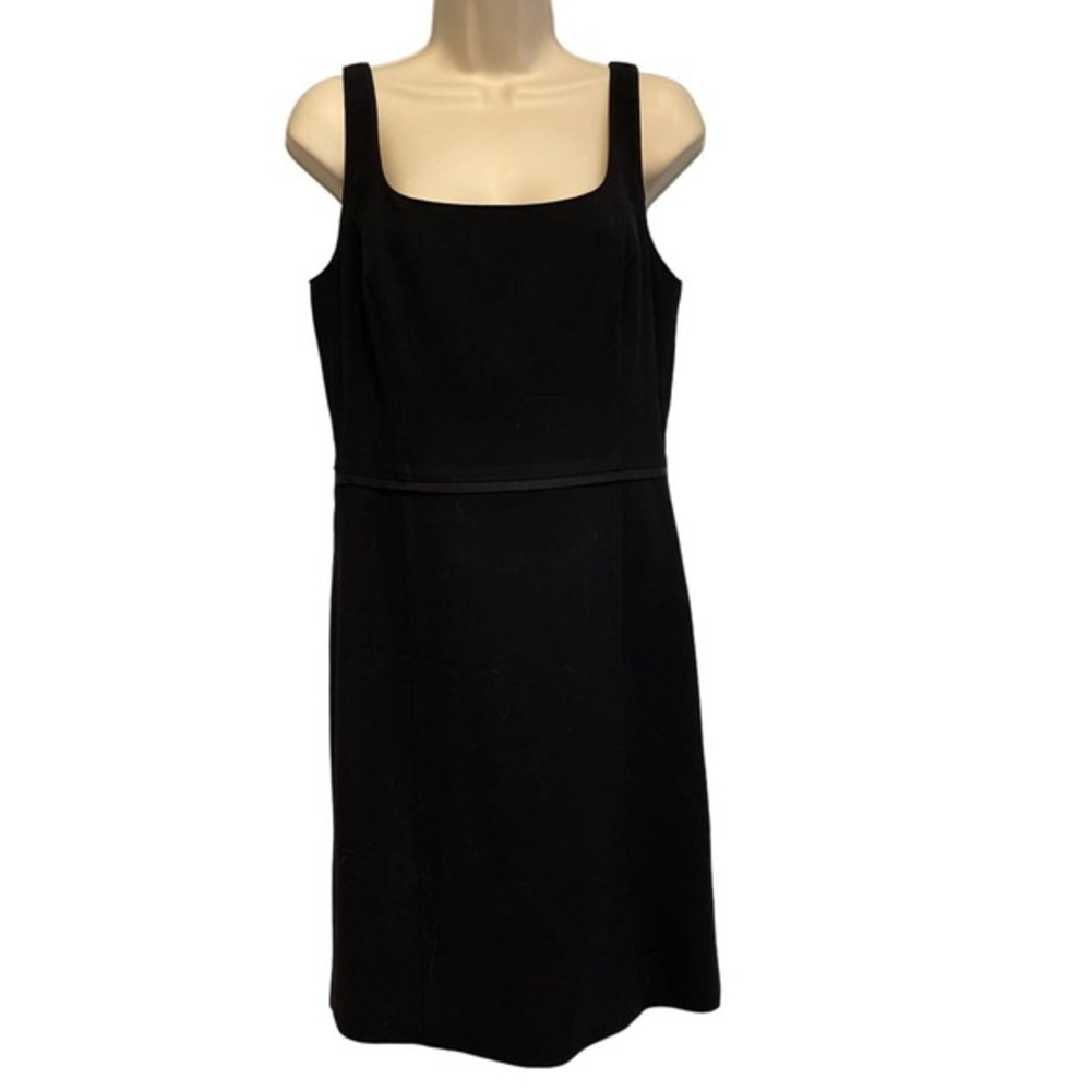 Etcetera Black Wool Tank Dress Fully Lined Back Zip Size 10 Pre-owned